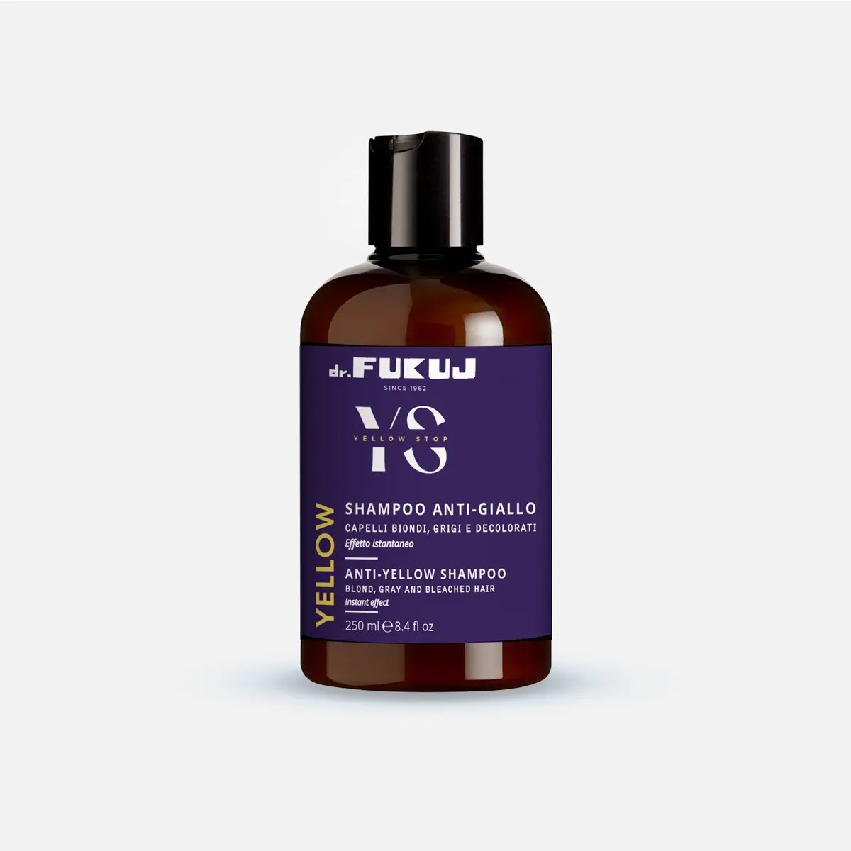 Shampoo Anti-Giallo Yellow Stop — zilvershampoo 250 ml voor blond, grijs en ontkleurd haar