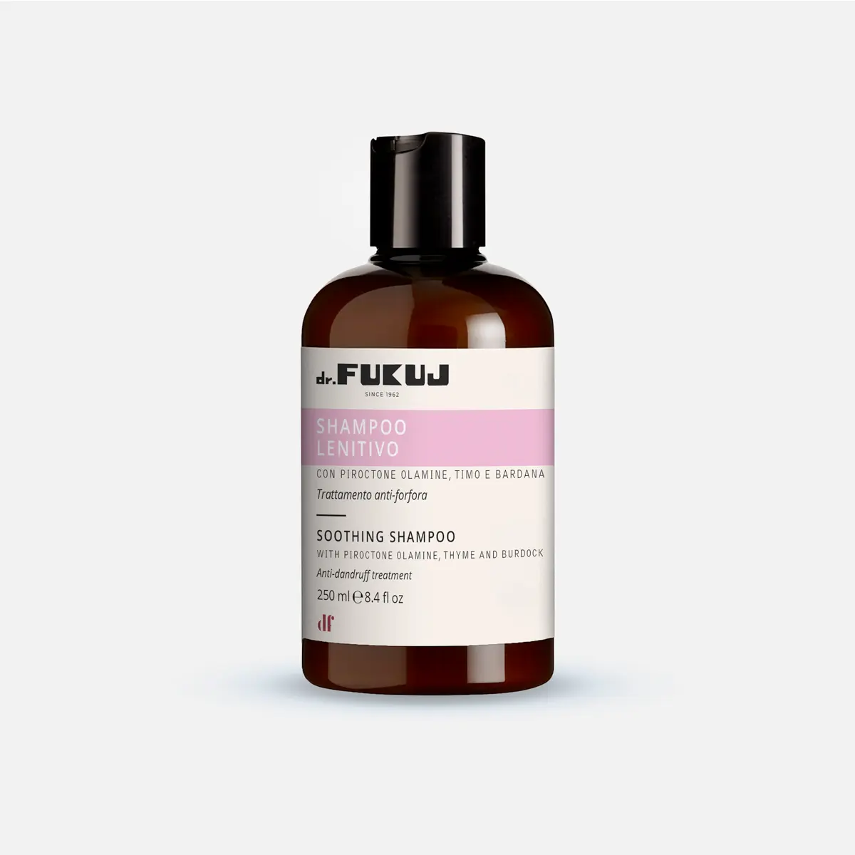Shampoo Lenitivo — anti-roos shampoo 250 ml met Piroctone Olamine, tijm en kleefkruid