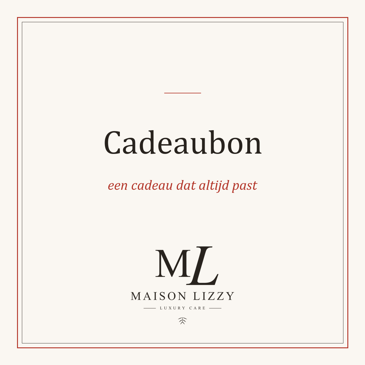 Maison Lizzy cadeaubon, een cadeau dat altijd past