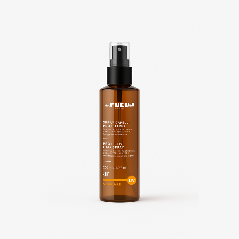 UV-beschermende leave-in spray tegen zon, zout en chloor
