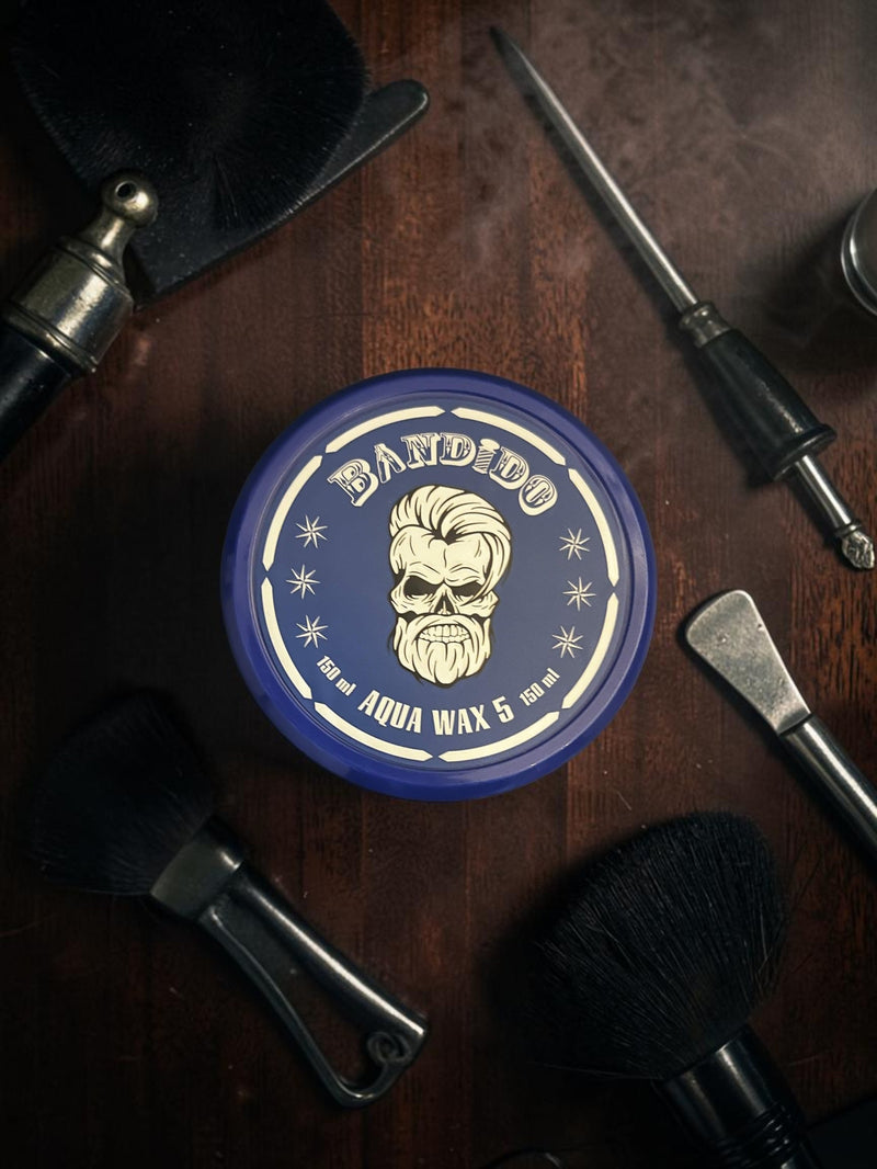 Bandido Aqua Wax 5 — Saphir (Blauw) 150ml met glossy finish en sterke hold