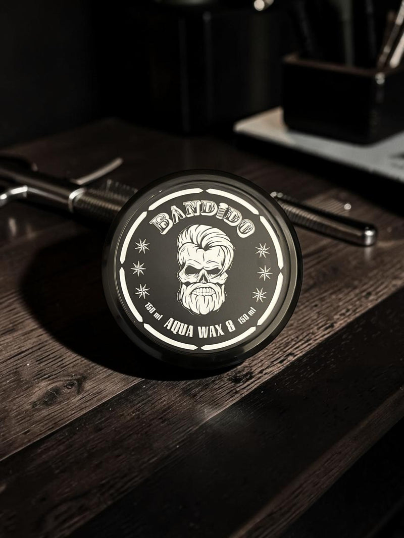 Bandido Aqua Wax 8 — Mega Hold (Zwart) 150ml met matte finish en extreme hold