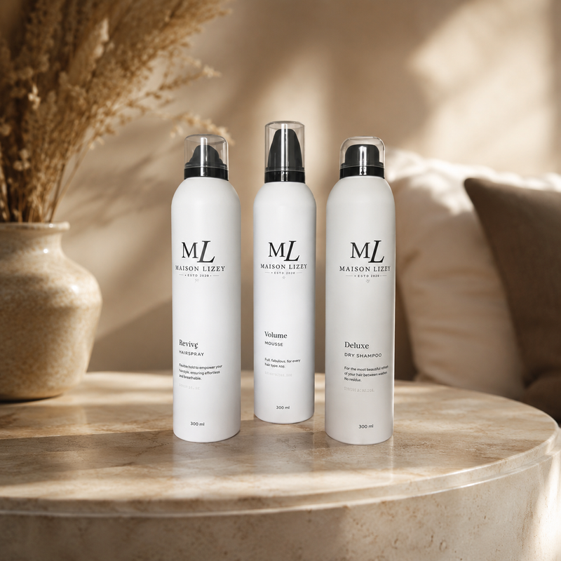 Maison Lizzy Complete Styling Set — stylingset met mousse, haarlak en droogshampoo