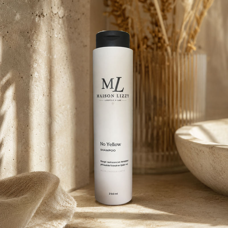 Maison Lizzy No Yellow Shampoo — zilvershampoo tegen gele tinten in blond en grijs haar